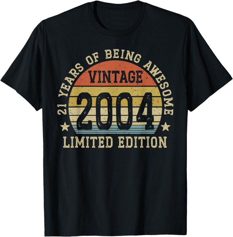 Vintage 2004 Limited Edition 55-Year-Old 21st Birthday T-Shirt
