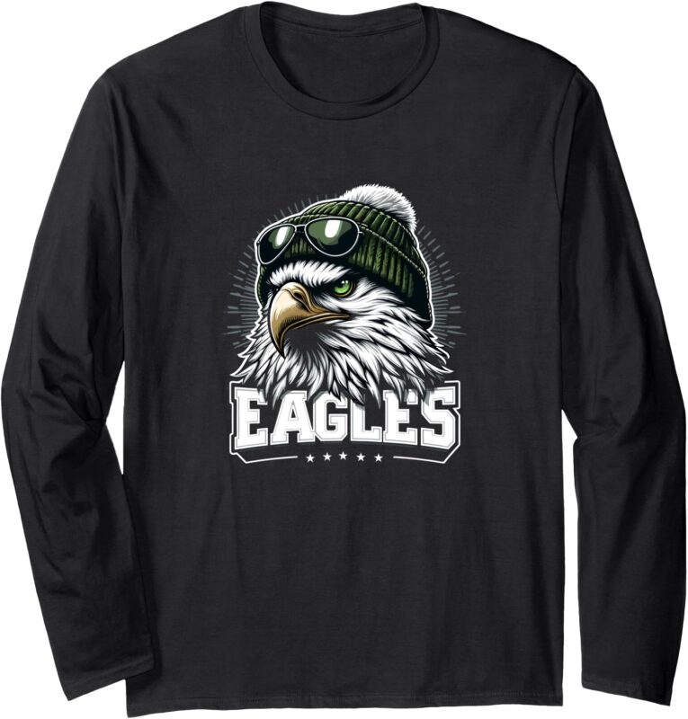 Vintage Eagles Flying Bird Inspirational Long Sleeve T-Shirt