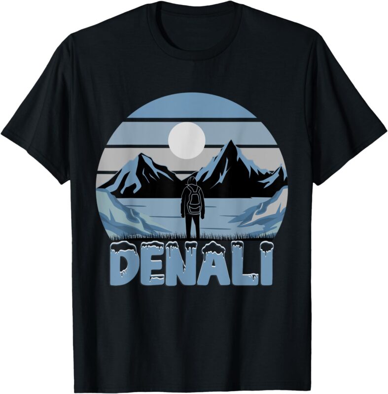 Vintage Mt. Denali National Park Alaska Mountain Est 1917 T-Shirt