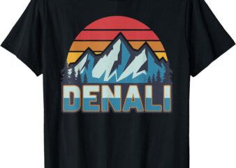 Vintage Mt. Denali National Park Alaska Mountain Est 1917. T-Shirt