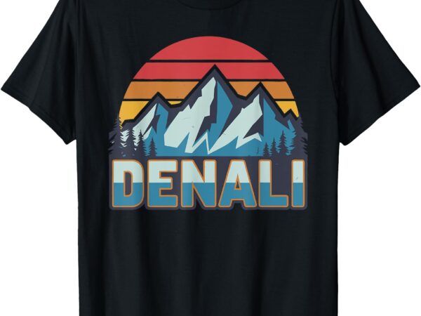 Vintage mt. denali national park alaska mountain est 1917. t-shirt