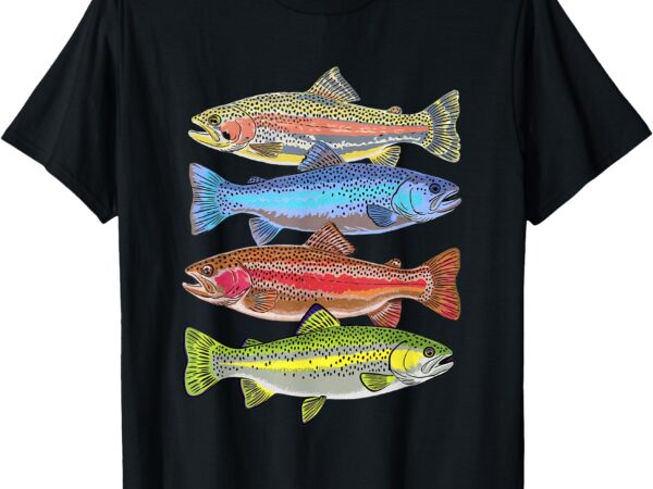 Vintage rainbow trout sweaters for women & men vintage trout t-shirt