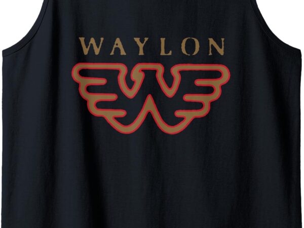 Waylon jennings – official merchandise – flying w logo tank top t shirt design for sale