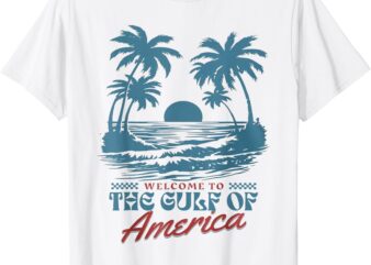 Welcome To America’s Gulf Beach Retro Gulf Of USA America T-Shirt
