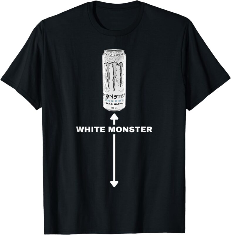 White Monster Funny Joke Man Friends T-Shirt