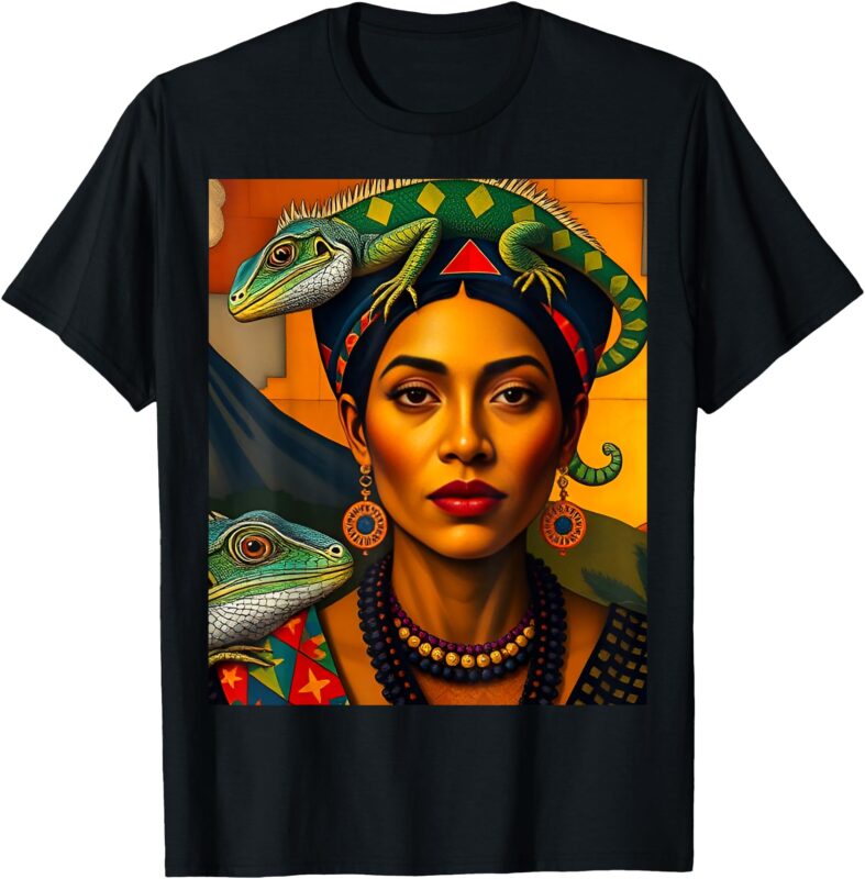 Woman with Iguanas El Salvador Culture T-Shirt