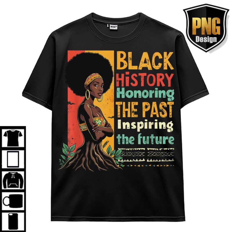 Melanin Black Girl Black History Month American African Culture Pride Juneteenth Design PNG Bundle 4