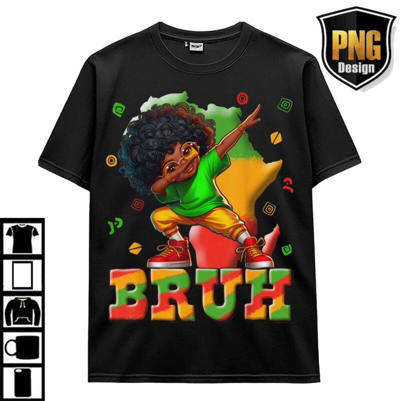 Melanin Black Girl Black History Month American African Culture Pride Juneteenth Design PNG Bundle 4