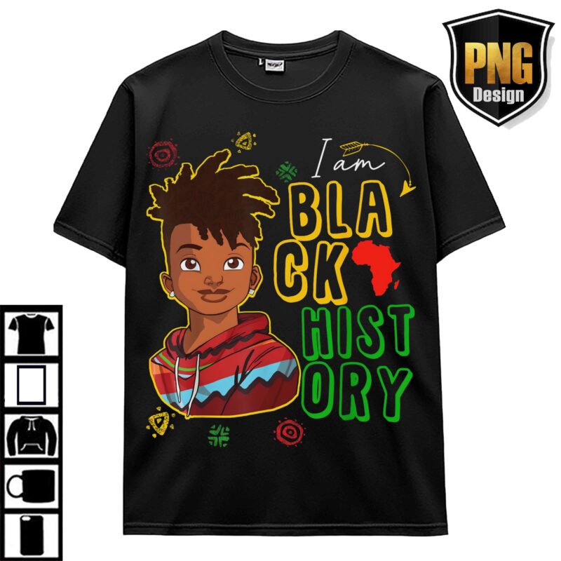 Black History Month American African Culture Pride Melanin Black Girl Juneteenth Design PNG Bundle 5