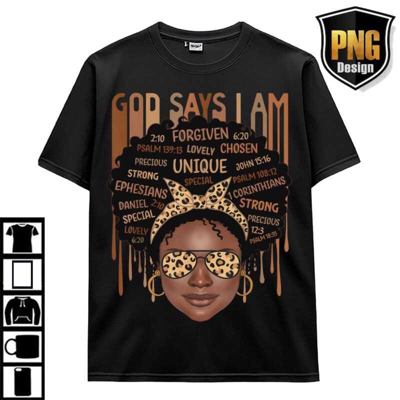 Black History Month American African Culture Pride Melanin Black Girl Juneteenth Design PNG Bundle 5