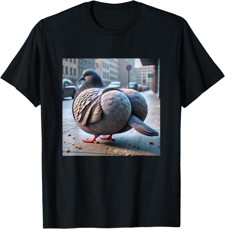 funny brainrot pigeon with level 100 gyatt gen z meme pigeon T-Shirt
