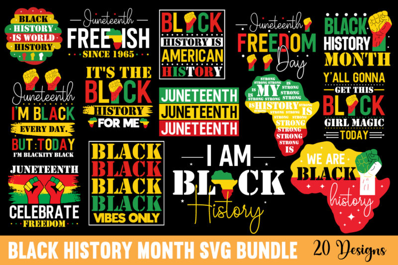 Black History Month SVG Bundle, Black