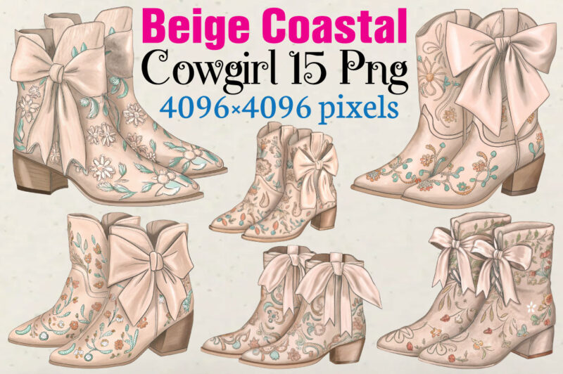 Beige Coastal Cowgirl T-shirt Bundle Beige Coastal Cowgirl Png Bundle