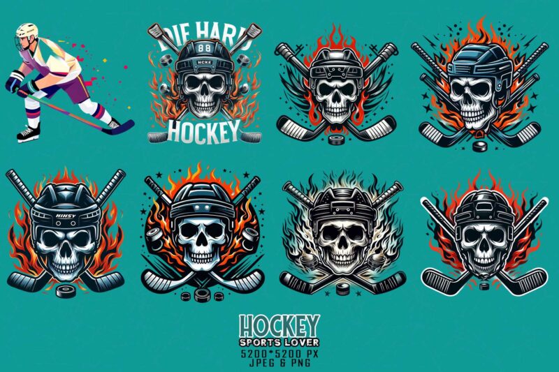 100 Trendy Retro Vintage Hockey Lover t-shirt design bundle