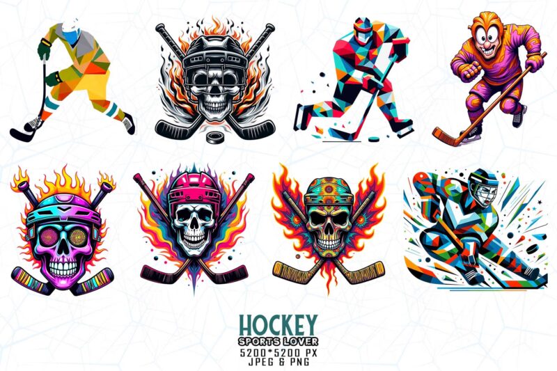 100 Trendy Retro Vintage Hockey Lover t-shirt design bundle