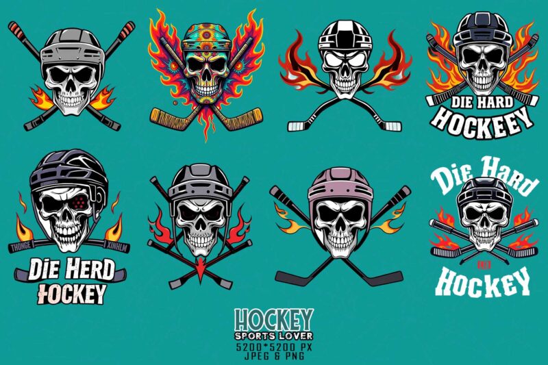 Trendy Retro Vintage Hockey Lover t-shirt design bundle of 20 designs – download instantly