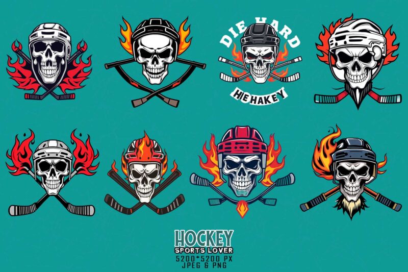 Trendy Retro Vintage Hockey Lover t-shirt design bundle of 20 designs – download instantly