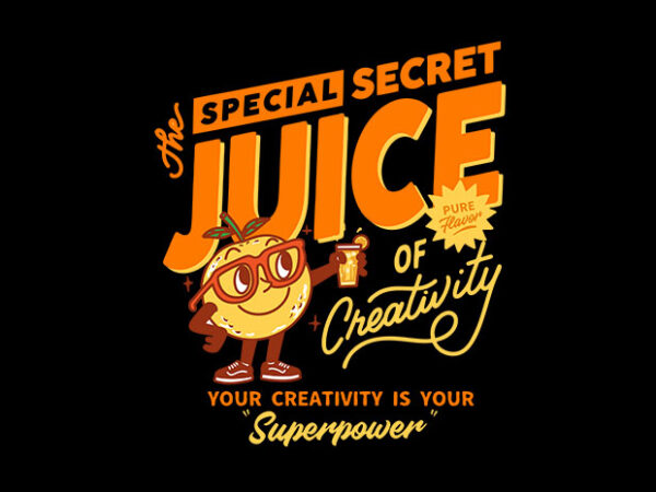 Secret juice t shirt template vector
