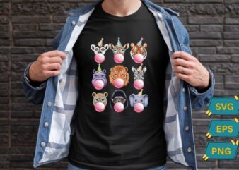 Zoo Animals Wildlife Birthday Party Zoo Day Animals T-Shirt design vector, Zoo Animals birthday shirt, Wildlife, Birthday Party, Zoo shirt