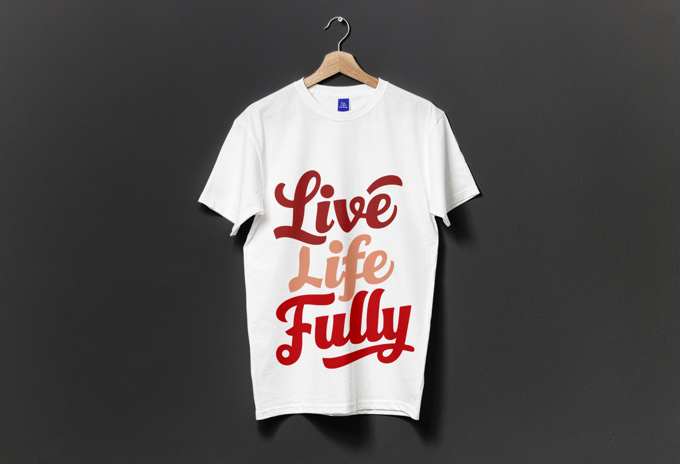 Live Life Fully Typography T-Shirt Design