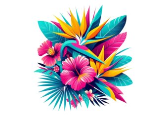 Colourful Vintage Floral Skull t-shirt design download instantly