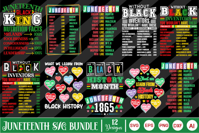 Juneteenth SVG PNG Bundle, Black History SVG PNG Design