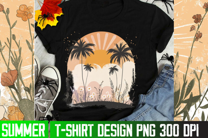 Hippie Style Summer,Minimalist Retro T-Shirt Design,Summer Sublimation PNG,T-Shirt Design,Retro T-Shirt Design,Hippie T-Shirt Design