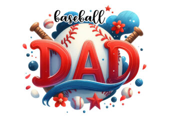 Baseball Dad PNG, Baseball father PNG
