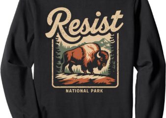 ALT US National Park Resist Service Bison Vintage Buffalo Sweatshirt