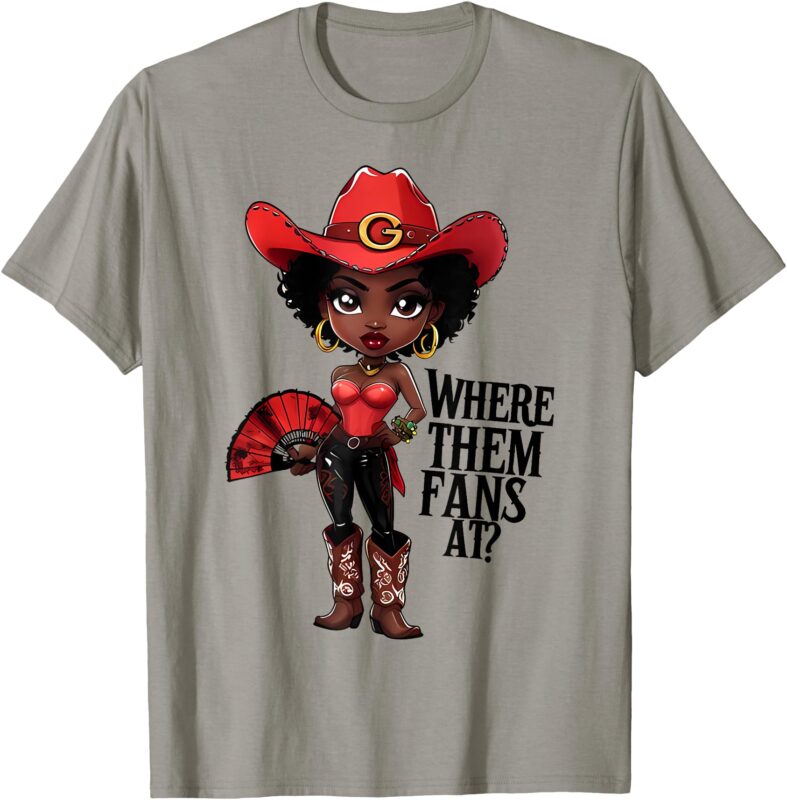 African American Cowboy Black Women Where Them Fans At T-Shirt