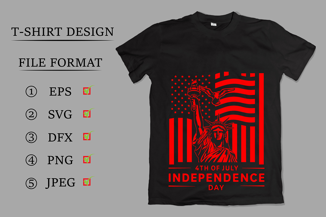 4th Of July American Independence Day T-Shirt Design