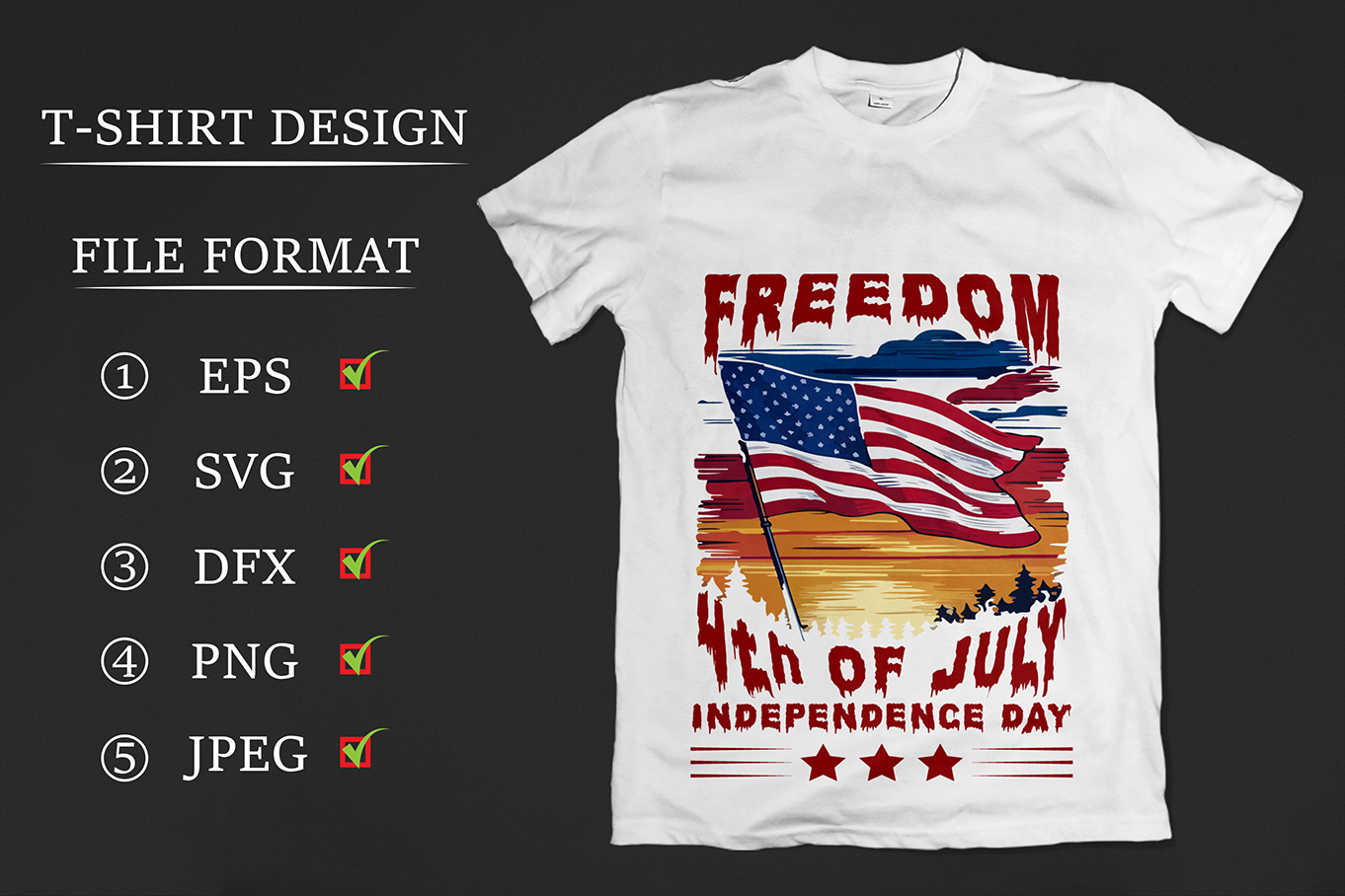 American Independence Day T-Shirt Design