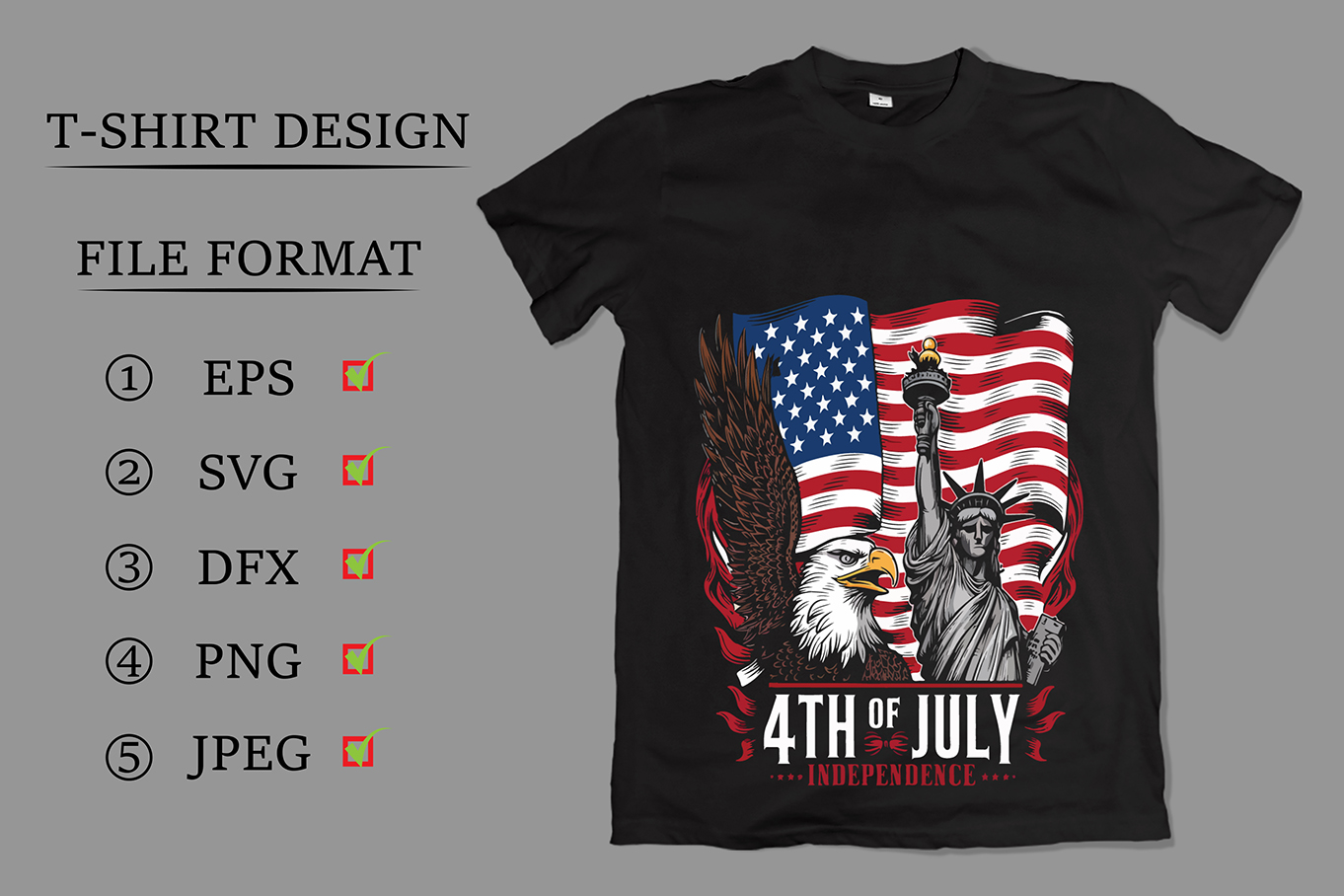 American Independence Day T-Shirt Design