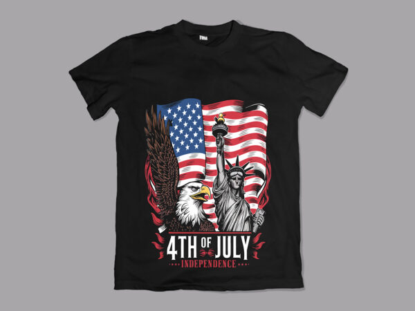 American independence day t-shirt design