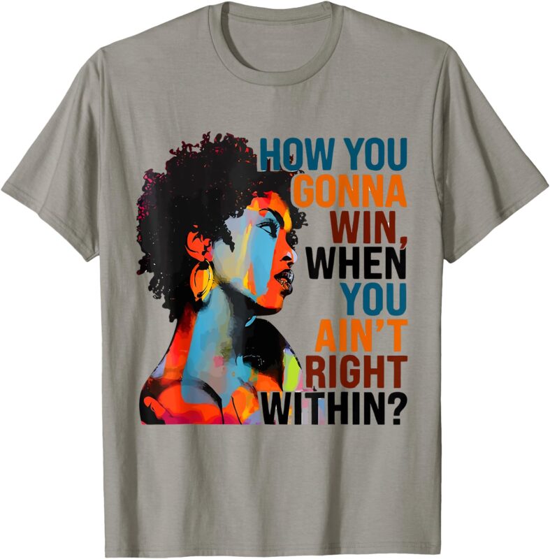 Angie Abstract Afro Art Motivational Quote Soul Music Stone T-Shirt