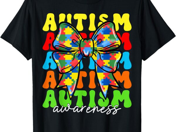 Autism awareness coquette bow men women kids boys girls t-shirt