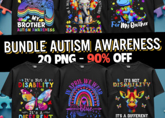 April Wear Blue Autism Awareness Be Kind Animal Elephant Dinosaur Puzzle T-Shirt Design 20 PNG