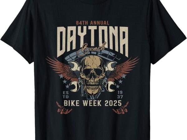 Bike week 2025 84th annual – vintage rally art on front t-shirt