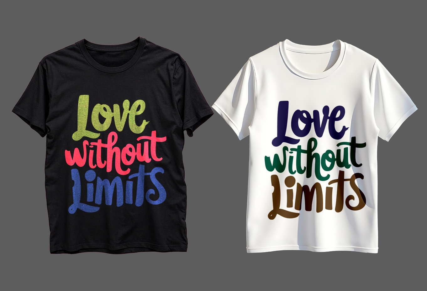 Love Without Limits Typography T-Shirt Design