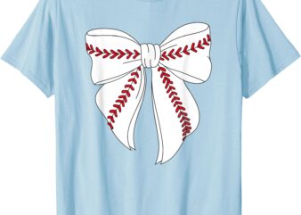 Baseball Coquette Bow For Kids Youth Girls Baseball Mom Mama T-Shirt