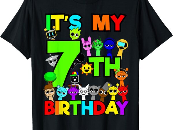 Birthday sprunki party decorations 7 year old girls boys t-shirt