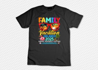 Family Vacation Orlando 2025 Summer Matching Group Trip T-Shirt design