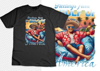 Greeting from the Patriotic Gulf T-Shirt design