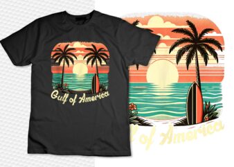 Gulf of USA America Vintage Beach America’s Gulf Mexico Tank Top design
