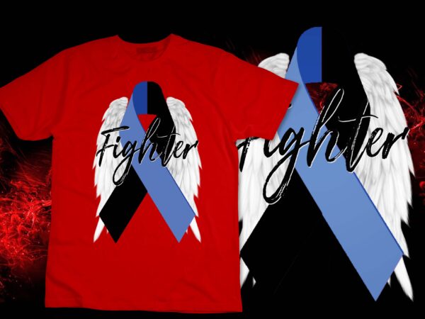 Ocular cancer eye survivor shirt fighter wings ribbon t-shirt design
