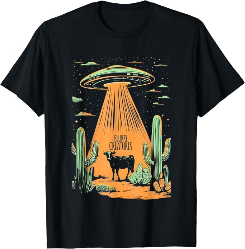 Blurry Creatures Beam Me Up Ufo T-Shirt