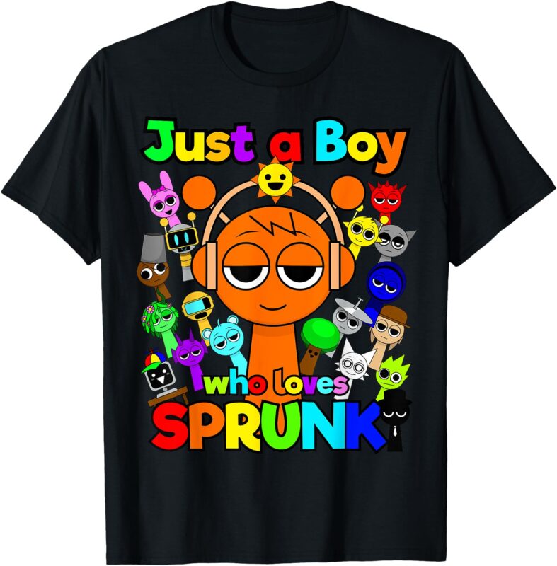 Boy who loves Sprunki for Birthday Decoration Oren Simon T-Shirt