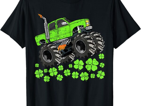 Boys st patricks day toddler lucky monster truck t-shirt