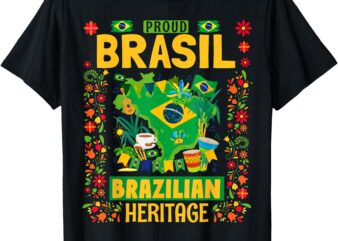 Brasil Flag Outfit Idea For Kids Brazil & Brazilian Flag T-Shirt