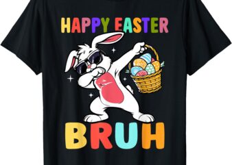 Bruh Easter Eggs Teens Boys Girls Kids Easter Bunny Easter T-Shirt